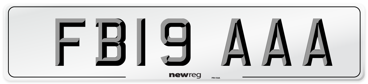 FB19 AAA Number Plate from New Reg